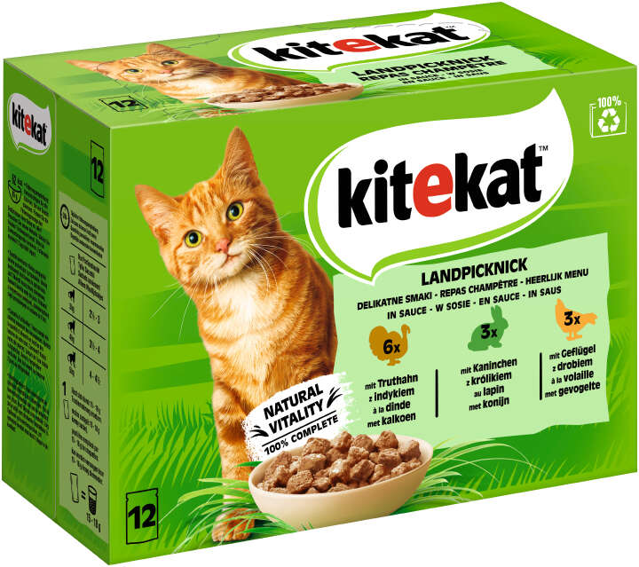Kitekat Katzen-Nassfutter Landpicknick in Sauce